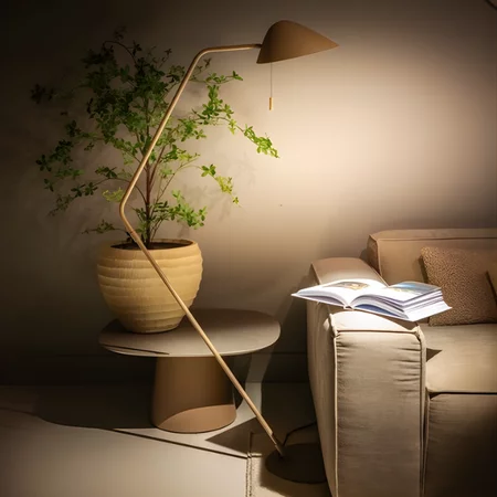 ETH Modern Scandinavische vloerlamp Lotte 1-lichts zand