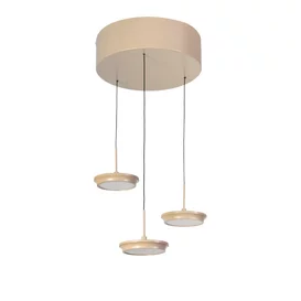 Hanglamp Desiree 3-lichts getrapt zand