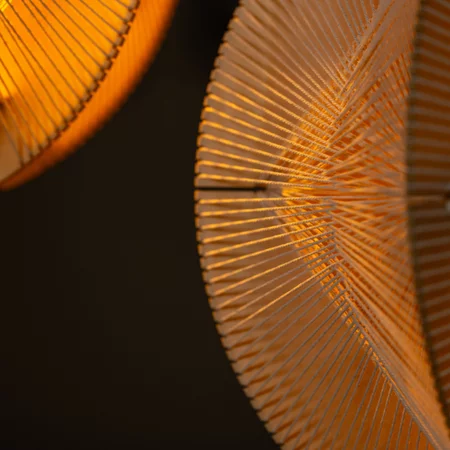 ETH Landelijk Japandi hanglamp Jessica 1-lichts oak