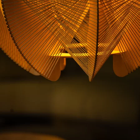 ETH Landelijk Japandi hanglamp Jessica 1-lichts oak