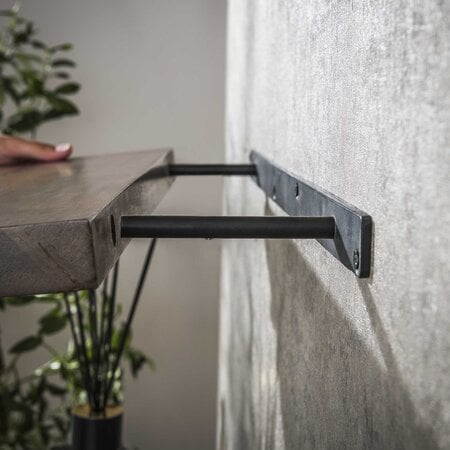 BelaLuz Modern landelijke wandplank Como 3-set acaciahout drift brown