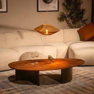 Hanglamp Milou 1-lichts zand Ø50 cm