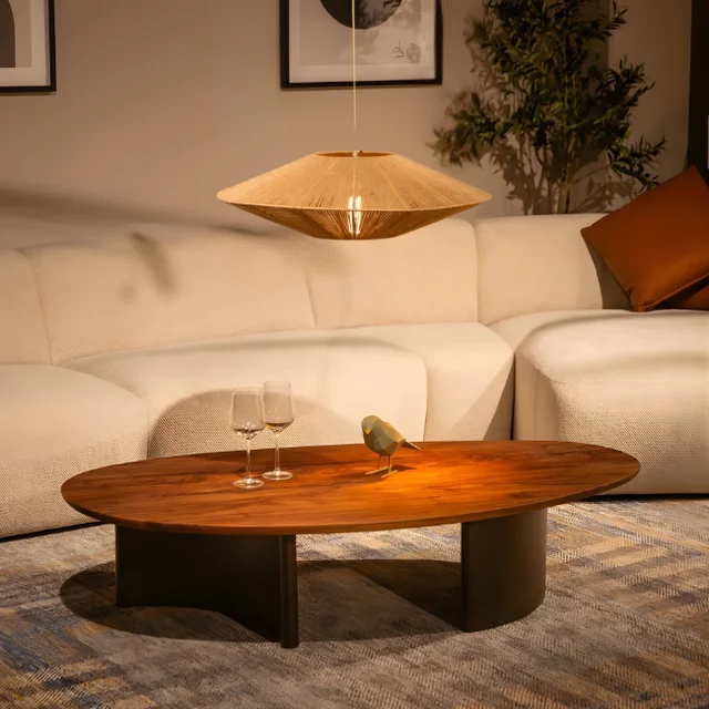 Hanglamp Milou 1-lichts zand Ø65 cm