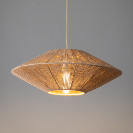 ETH Landelijke Ibiza stijl hanglamp Milou 1-lichts Ø65 cm