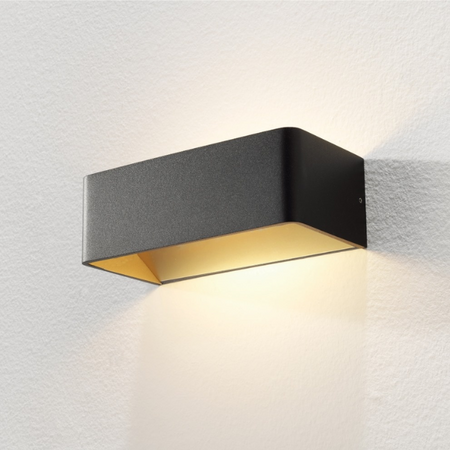 Artdelight Modern hotel chique wandlamp Mainz 2-lichts zwart goud