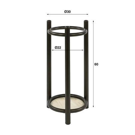 BelaLuz Modern chique paraplubak Nala rond drift brown