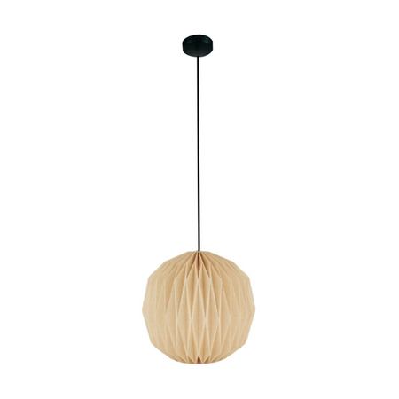BelaLuz Japandi Ibiza stijl hanglamp Luki 1-lichts Ø40 cm paper off white