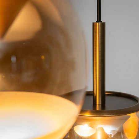 ETH Hotel chique design hanglamp Yvonne 3-lichts getrapt brons