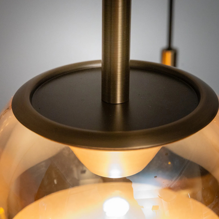 ETH Hotel chique design hanglamp Yvonne 3-lichts getrapt brons