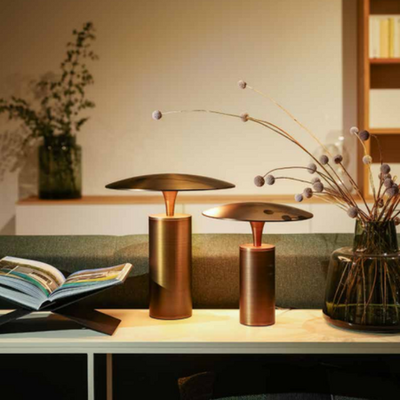 ETH Klassiek moderne tafellamp Jess 1-lichts dim to warm small brons