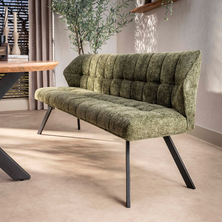 BelaLuz Moderne eetkamerbank Turn Hoven groen