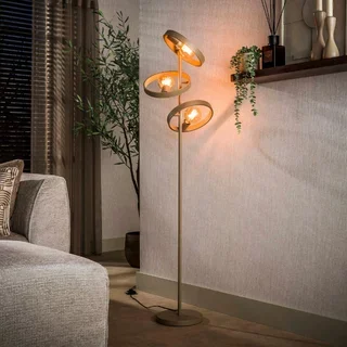 Vloerlamp Hera 3-lichts beige