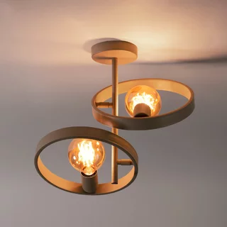 Plafondlamp Hera 2-lichts beige