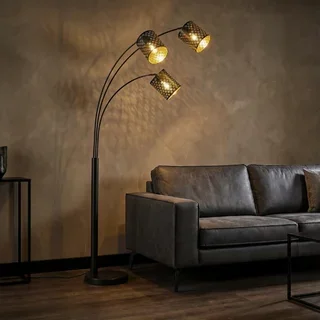 Vloerlamp Laser 3-lichts zwart