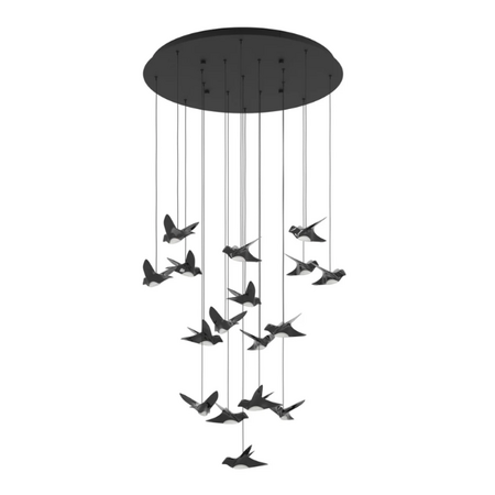 Stars of Light Design hanglamp/videlamp Paratebueno 17-lichts zwart Ø78 cm