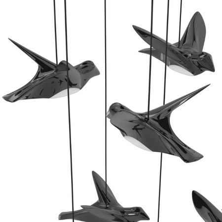 Stars of Light Design hanglamp Paratebueno 17-lichts zwart ovaal