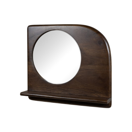 Nijwie Landelijk Japandi wandschap Curaçao met spiegel walnut brown
