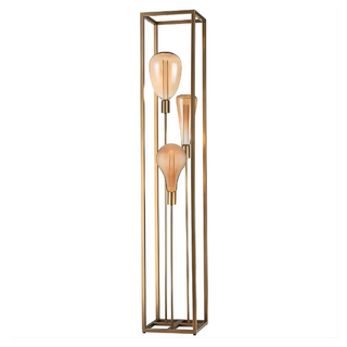 Vloerlamp Palco 3-lichts brons 160 cm