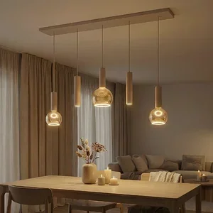 Highlight Modern Scandinavische hanglamp Locarno 5-lichts 110 cm zand
