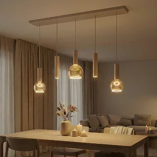 Hanglamp Locarno 5-lichts zand