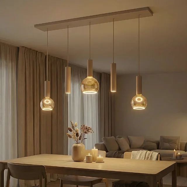 Hanglamp Locarno 5-lichts zand