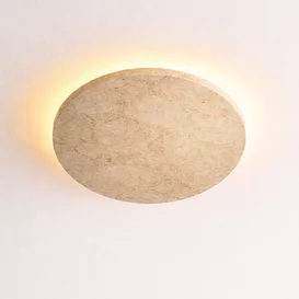 Plafondlamp Alysia 1-lichts travertin 30 cm