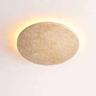 Plafondlamp Alysia 1-lichts travertin 30 cm