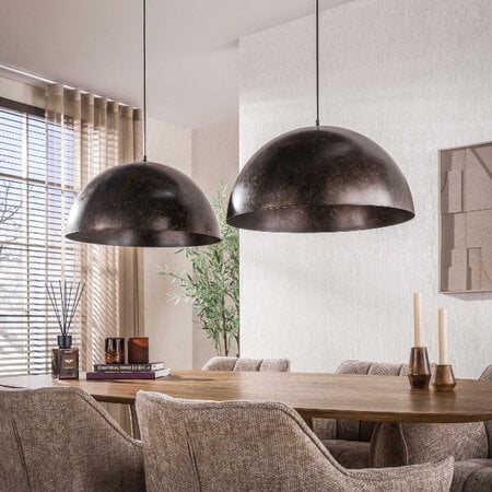 BelaLuz Industriële Hanglamp Radiance 2-lichts Ø60 cm urban brown