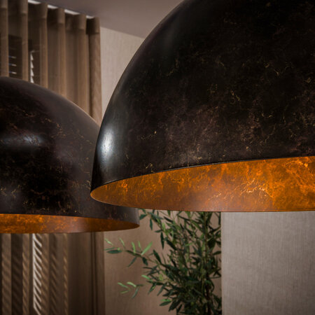BelaLuz Industriële Hanglamp Radiance 2-lichts Ø60 cm urban brown