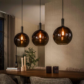 Hanglamp Luna 3-lichts Sienna brown