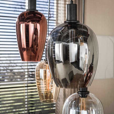 BelaLuz Modern design hanglamp Mirena 7-lichts mixed glass