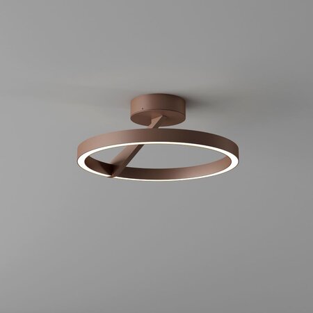 Artdelight Modern minimalistische plafondlamp Oregon 2-lichts brons geborsteld