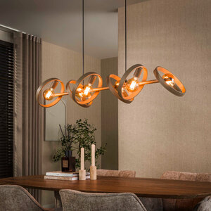 BelaLuz Moderne hanglamp Hera 6-lichts beige