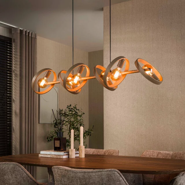 Hanglamp Hera 6-lichts beige