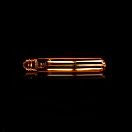 BelaLuz Lichtbron E27 LED 4W 18,5 cm Buis Filament Amber Dimbaar