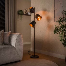 Vloerlamp Tigris 3-lichts Urban brown
