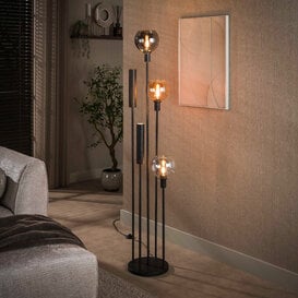 Vloerlamp Poly 5-lichts charcoal
