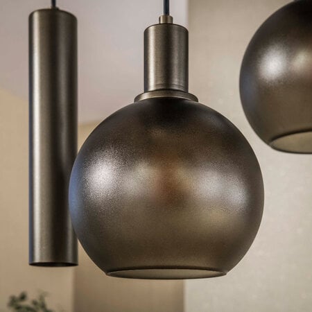 BelaLuz Hanglamp Waze 7-lichts Sienna brown met frosted glas