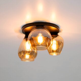 Plafondlamp Vase 3-lichts amber glas
