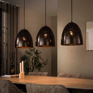 Hanglamp Monte 3-lichts Urban brown