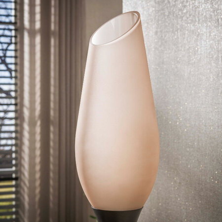 BelaLuz Modern industriële Vloerlamp Phantom 3-lichts Sienna brown frosted glas