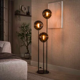 Vloerlamp Soraya 3-lichts Sienna brown