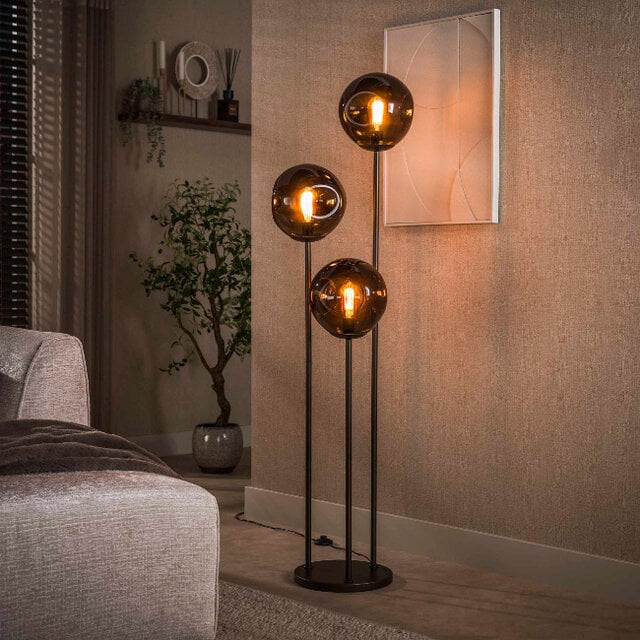 Vloerlamp Soraya 3-lichts Sienna brown