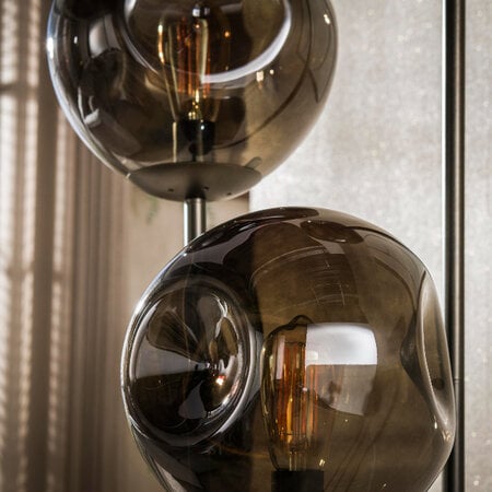 BelaLuz Modern hotel chique vloerlamp Soraya 3-lichts Sienna brown