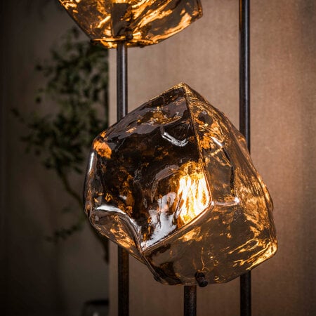 BelaLuz Modern design vloerlamp Ice Cube 3-lichts chrome glas