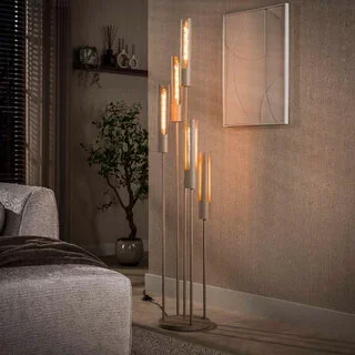 Vloerlamp Titan getrapt 5-lichts beige