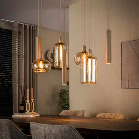 Hanglamp Iselle 7-lichts beige