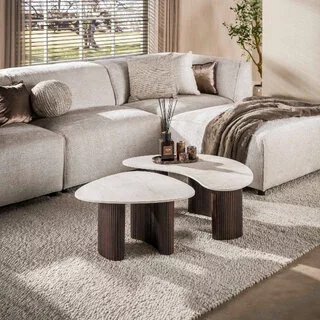 Salontafel Sierra set van 2 Taj Mahal organisch