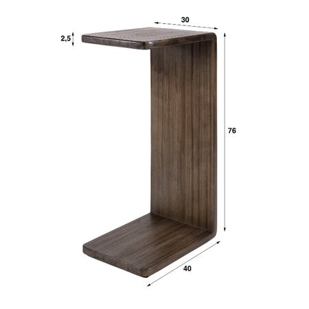 BelaLuz Modern landelijke laptoptafel Maya teakhout