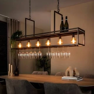 Hanglamp Baro 6-lichts Urban brown